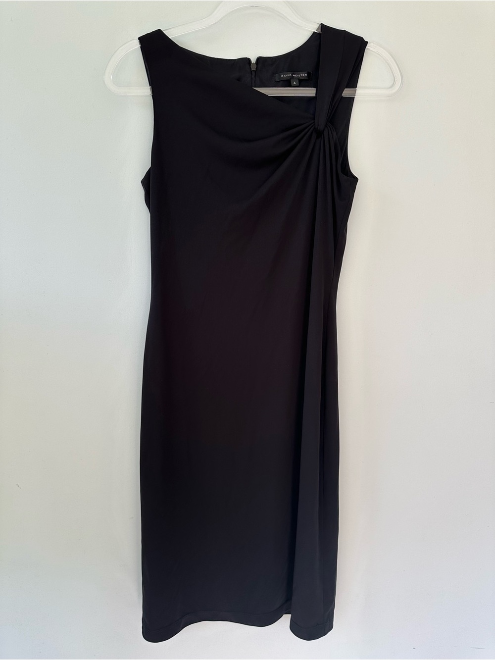 David Meister Asymetrical Neckline LBD 4